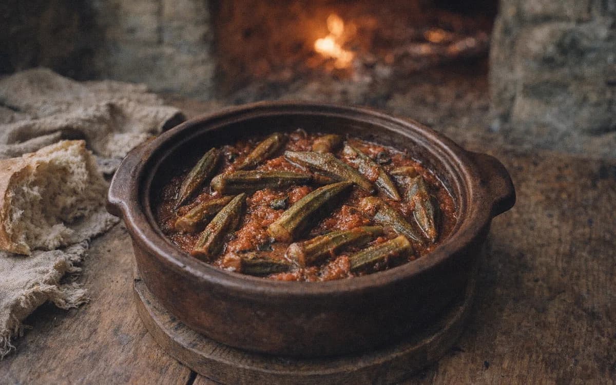 Tavë me Bamje Recipe: Albanian Summer Okra Bake