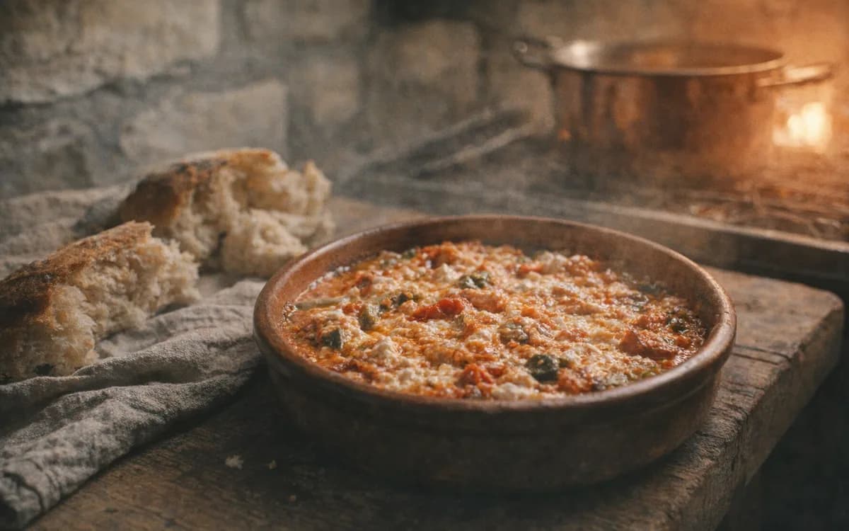 Fergese Recipe: Albanian Peppers, Tomatoes and Cheese